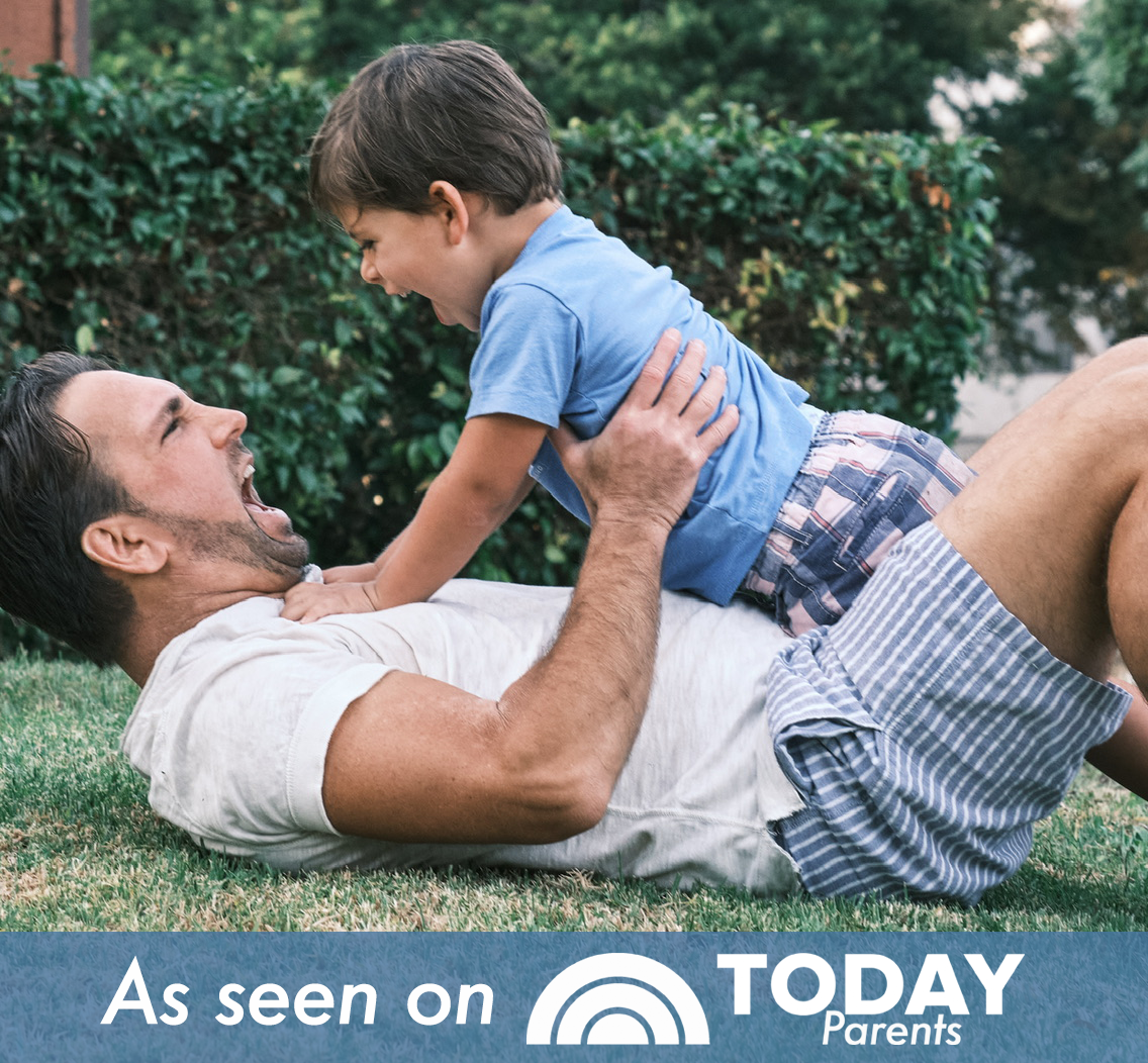 Photo of Kevin Seldon from Top Parenting Podcast, DILF (DAD I’D LIKE TO FREIND) with his son for article he wrote for TODAY Parents
